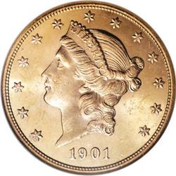 1901 $20 MS65 NGC