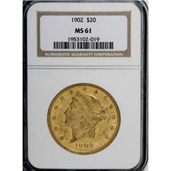 1902 $20 MS61 NGC