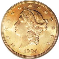 1904 $20 MS65 PCGS