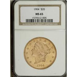 1904 $20 MS65 NGC