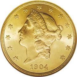 1904 $20 MS65 NGC
