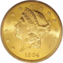 1904 $20 MS65 PCGS