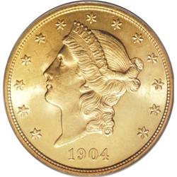 1904 $20 MS65 PCGS