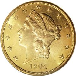 1904 $20 MS65 NGC