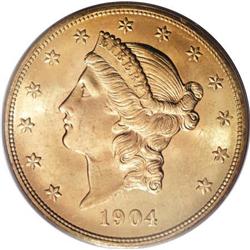 1904 $20 MS66 PCGS