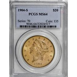 1904-S $20 MS64 PCGS