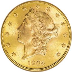 1904-S $20 MS65 PCGS