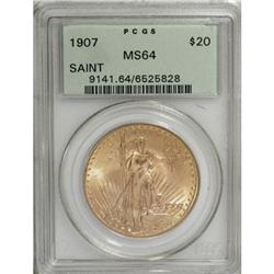 1907 $20 Arabic Numerals MS64 PCGS