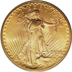 1908 $20 No Motto, Wells Fargo Nevada MS67 PCGS