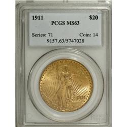 1911 $20 MS63 PCGS