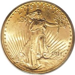 1911-S $20 MS65 PCGS