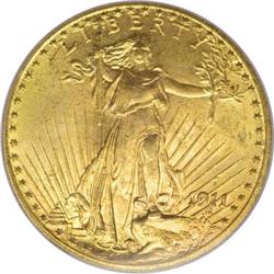 1911-S $20 MS65 PCGS