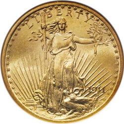 1911-S $20 MS65 NGC