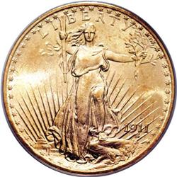 1911-S $20 MS65 PCGS