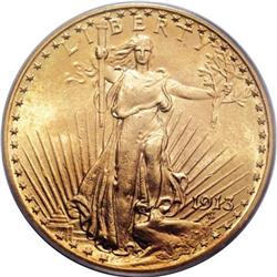1913 $20 MS63 PCGS