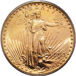 1913-D $20 MS65 PCGS