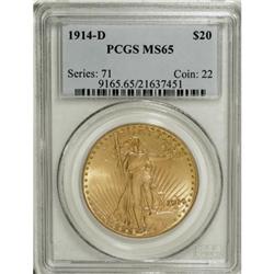 1914-D $20 MS65 PCGS