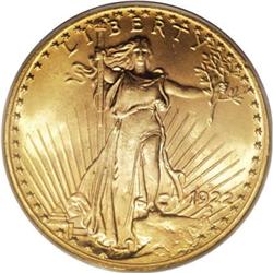 1922-S $20 MS64 PCGS