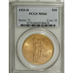 1923-D $20 MS66 PCGS