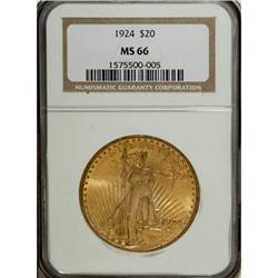 1924 $20 MS66 NGC