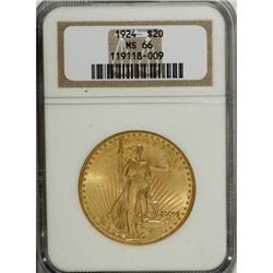 1924 $20 MS66 NGC