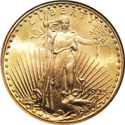 1925 $20 MS67 NGC