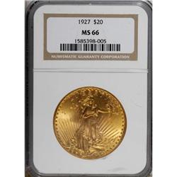 1927 $20 MS66 NGC