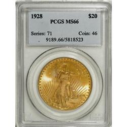 1928 $20 MS66 PCGS