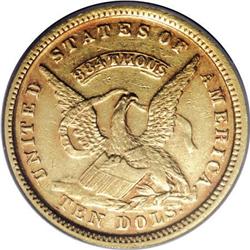 1852 $10 Assay Office Ten Dollar AU50 PCGS