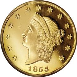 1855 $50 Kellogg Restrike Gem Proof