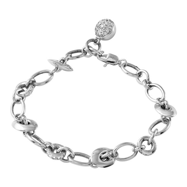 Natural 0.97 CTW Diamond Bracelet 14K White Gold - REF-131N4Y