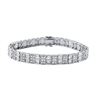 Image 1 : Natural 4.71 CTW Baguette & Diamond Bracelet 18K White Gold - REF-659N7Y