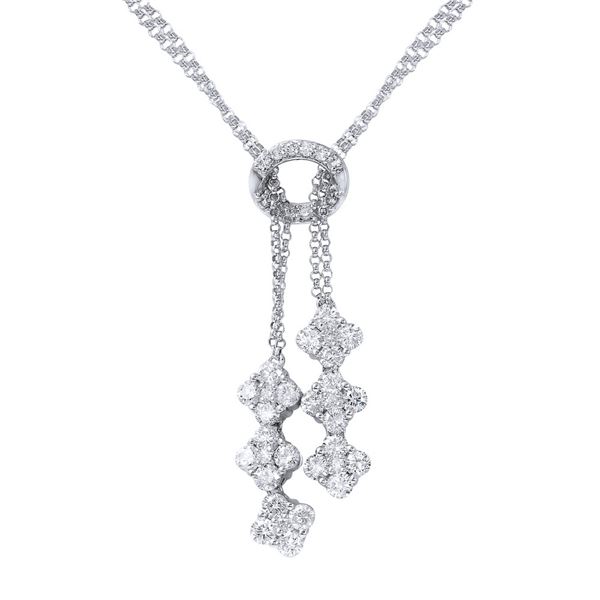Natural 1.96 CTW Diamond Necklace 14K White Gold - REF-192N6Y