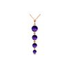 Image 1 : Genuine 3.9 ctw Amethyst Necklace 14KT Rose Gold - REF-23M2T