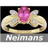 Image 1 : Certified 1.00 ct Pink Tourmaline & Diamond Ring 14kt