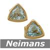 Image 1 : Antique 4.25 ct Topaz & Blue Diamond Ring 14k Gold CERT
