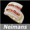 Image 1 : Neimans .75 ct Emerald & Diamond Ring 14kt Gold USGL