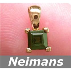 Neimans 2.75 ct Blue Topaz & Sapphire Earrings 14k Gold