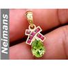 Image 1 : Gem Certified 1.75 ct Ruby & Diamond Pendant 14kt Gold