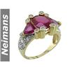 Image 1 : Gem 1.50 ct Certified Sapphire & Diamond Cocktail Ring