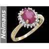 Image 1 : USGL Certified Gem 1.75 ct Ruby & Diamond Ring 14k Gold