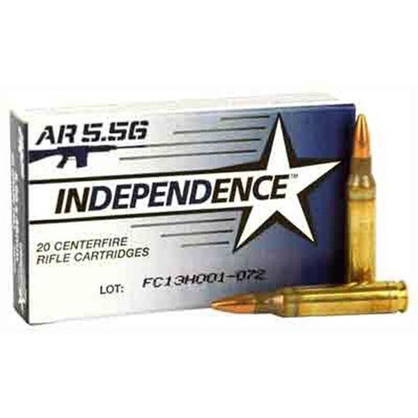 Independence XM193 5.56 NATO 55 Gr FMJ - 20 Rds