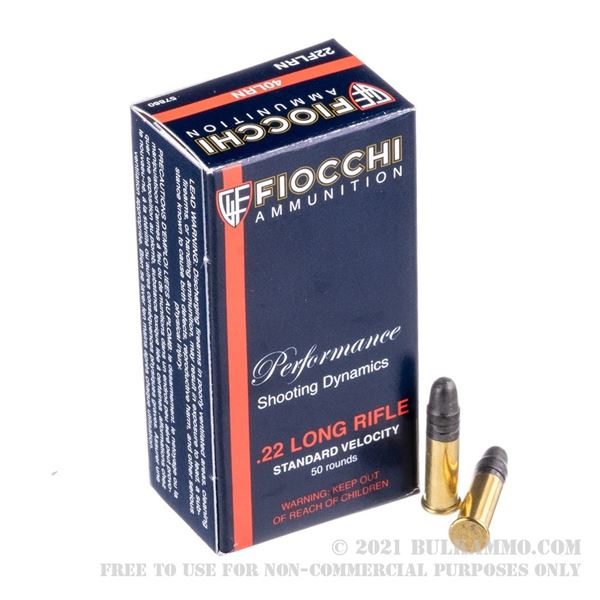 Fiocchi Shooting Dynamics .22LR 40GR LRN-50RDS