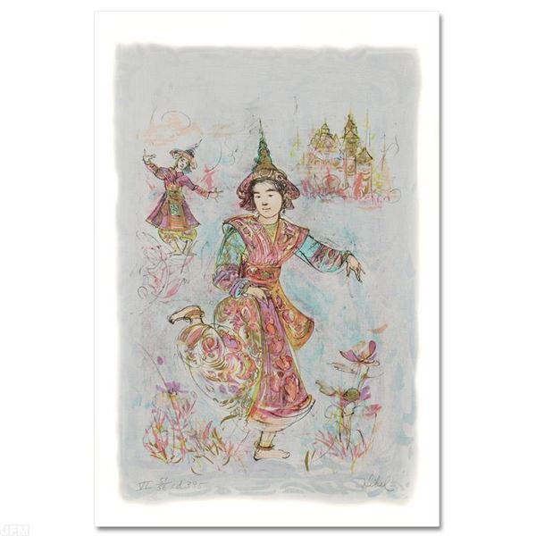 "Thai Dancers" Limited Edition Lithograph by Edna Hibel (1917-2014), Numbered an