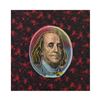 Image 1 : Steve Kaufman (1960-2010), "Old Ben Franklin" Hand Painted Limited Edition Silks
