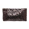 Image 1 : Coach Brown Sequin Ocelot Leather Madison Zip Clutch