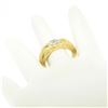 Image 5 : Men's 14kt Yellow and White Gold 0.40 ctw Bezel Round Diamond Solitaire Band Rin