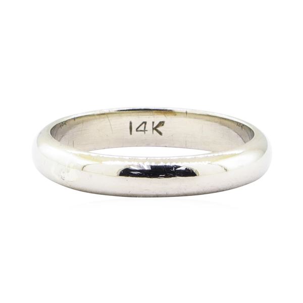 3.6mm Half Dome Wedding Band - 14KT White Gold
