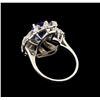 Image 3 : 3.60 ctw Tanzanite and Diamond Ring - 14KT White Gold