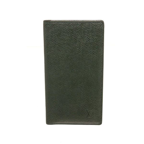 Louis Vuitton Green Taiga Leather Long Card Wallet